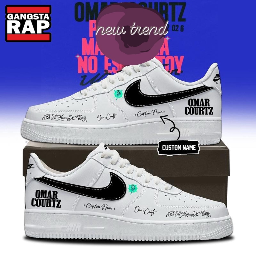 Omar Courtz Por Si Manana No Estoy World Tour New Design Air Force 1 Shoes Sneakers