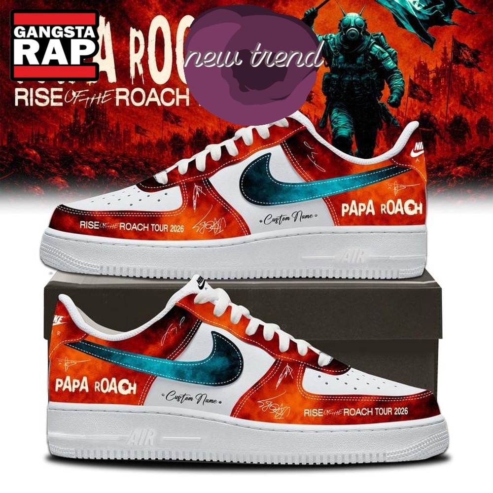 Papa Roach Rise of the Roach World Tour 2026 Air Force 1 Shoes Sneakers