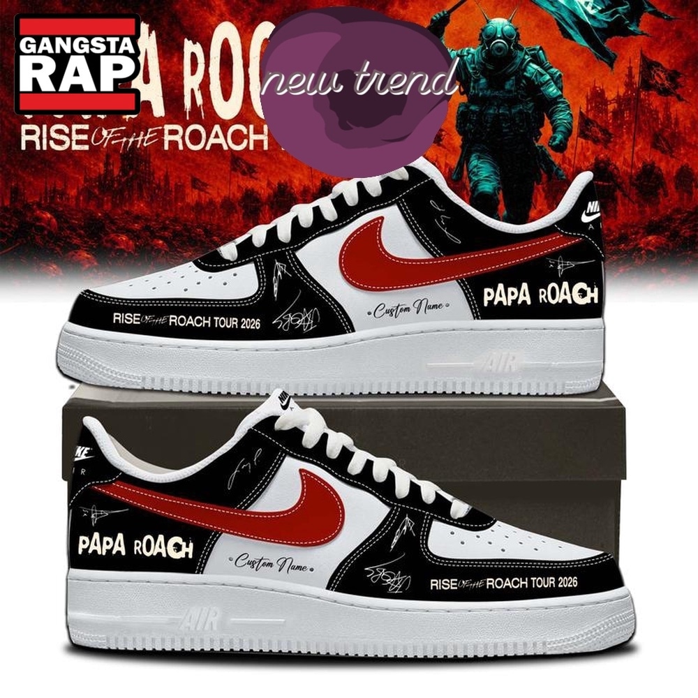 Papa Roach Rise of the Roach World Tour 2026 New Design Air Force 1 Shoes Sneakers