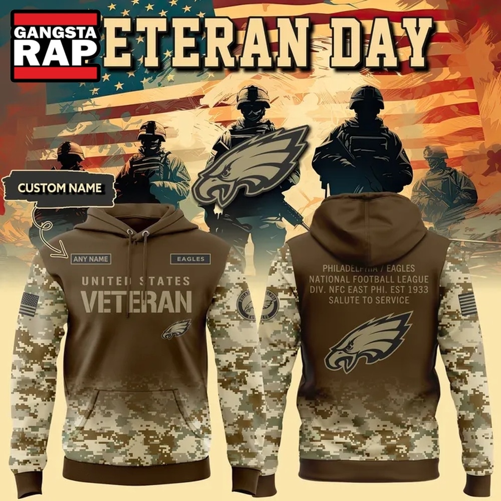 Philadelphia Eagles Camo 2026 Salute to Service Veterans Day Hoodie, Trending Design Shirt Philadelphia Eagles Camo 2026 Salute TO Service Veterans Day Hoodie