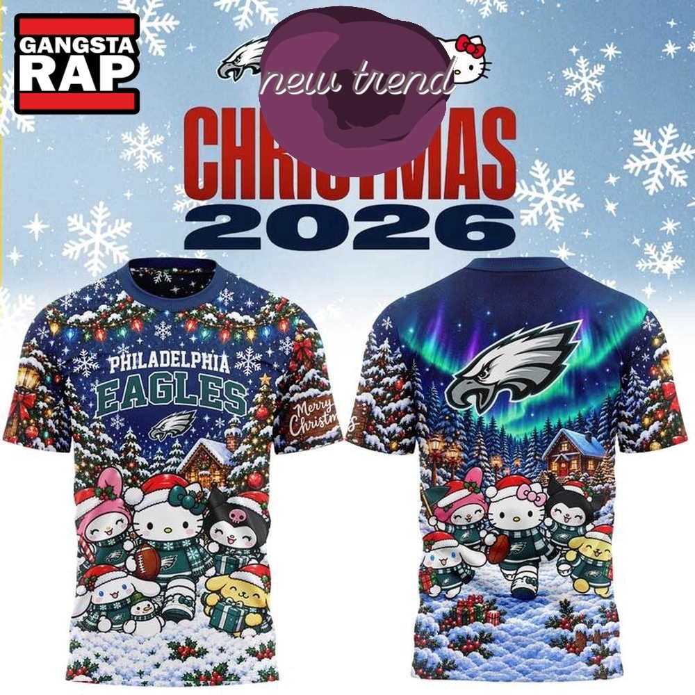 Philadelphia Eagles Hello Kitty Christmas Day 2026 Special New T Shirt, Trending Design Shirt Philadelphia Eagles Hello Kitty Christmas Day 2026 Special New T Shirt, Trending Design Shirt