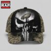 Philadelphia Eagles NFL Halloween Military Skull Camo Classic Cap, NFL Football Cap Philadelphia Eagles Nfl Halloween Military Skull Camo Classic Cap