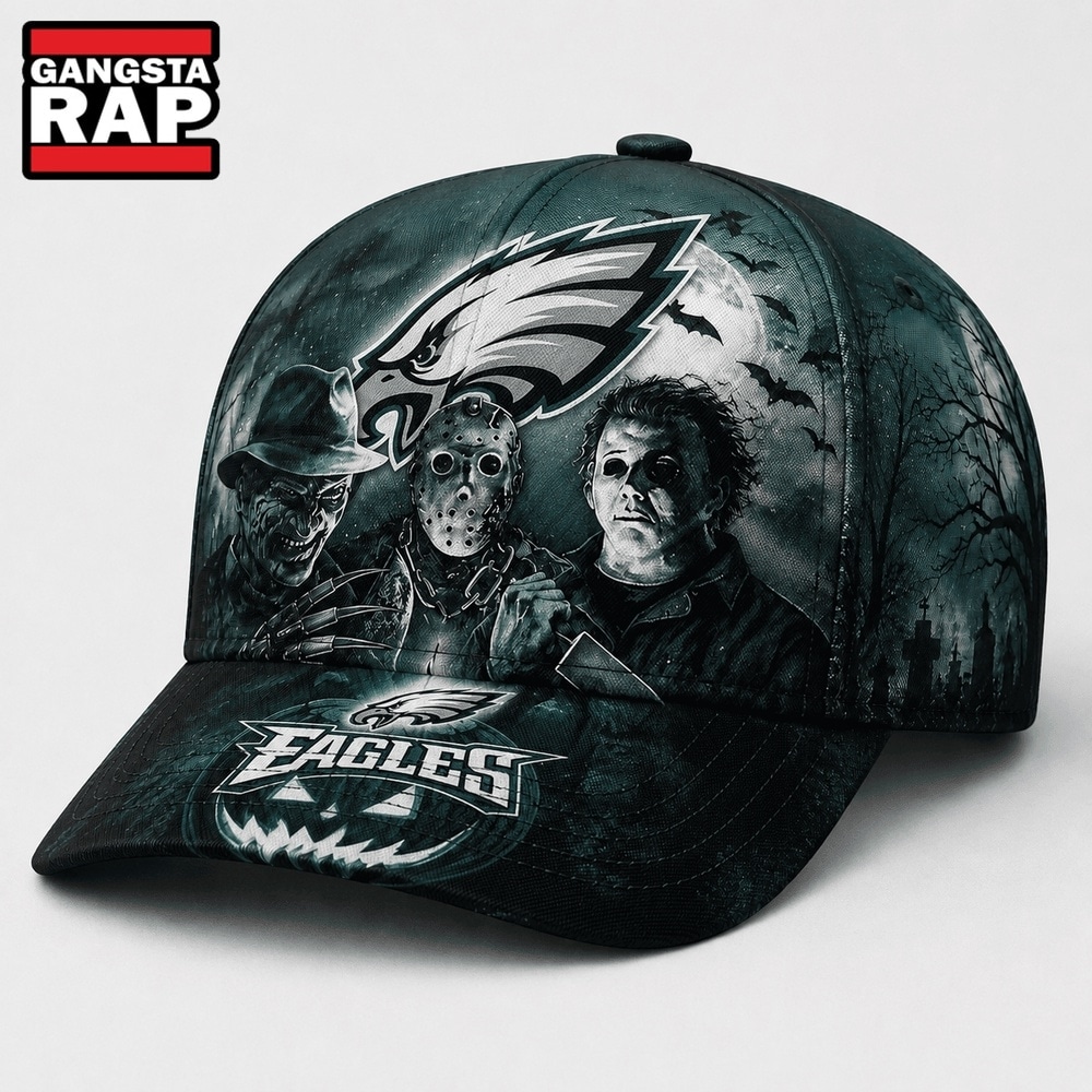 Philadelphia Eagles NFL Horror Night Halloween 2026 Design Classic Cap, NFL Football Cap Philadelphia Eagles NFL Horror Night Halloween 2026 Design Classic Cap, NFL Football Cap