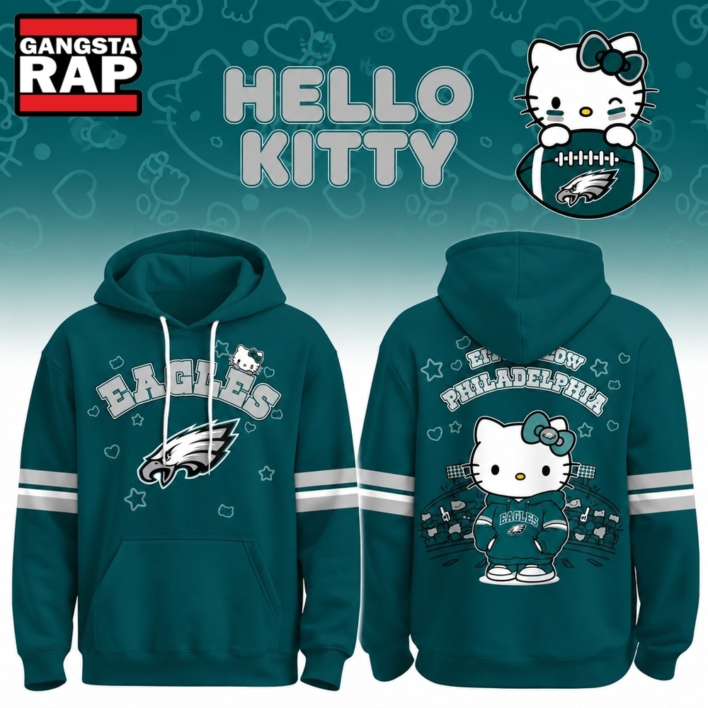 Philadelphia Eagles x Hello Kitty 2026 Limited Edition Hoodie, Trending Design Shirt Philadelphia Eagles x Hello Kitty 2026 Limited Edition Hoodie, Trending Design Shirt