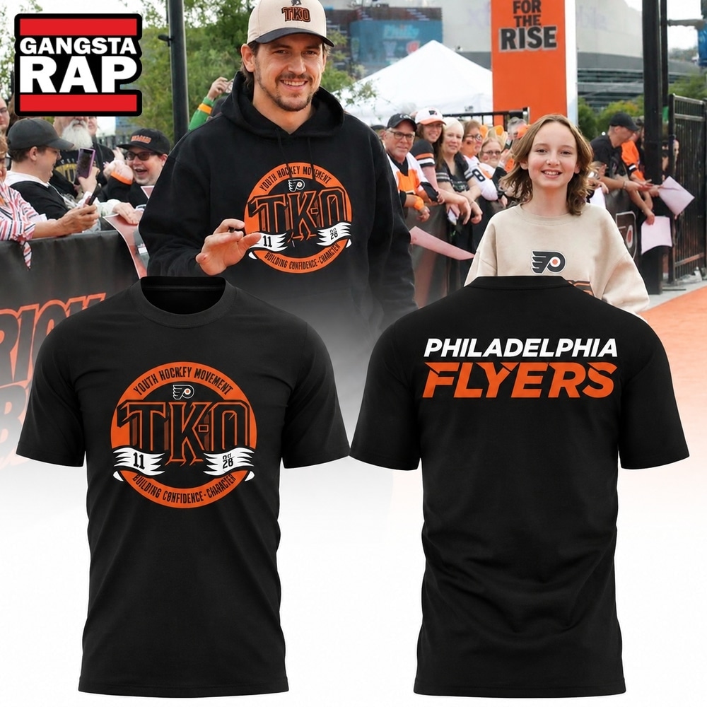 Philadelphia Flyers TK O Cancer 2026 Black T Shirt, Trending Design Shirt Philadelphia Flyers TK O Cancer 2026 Black T Shirt