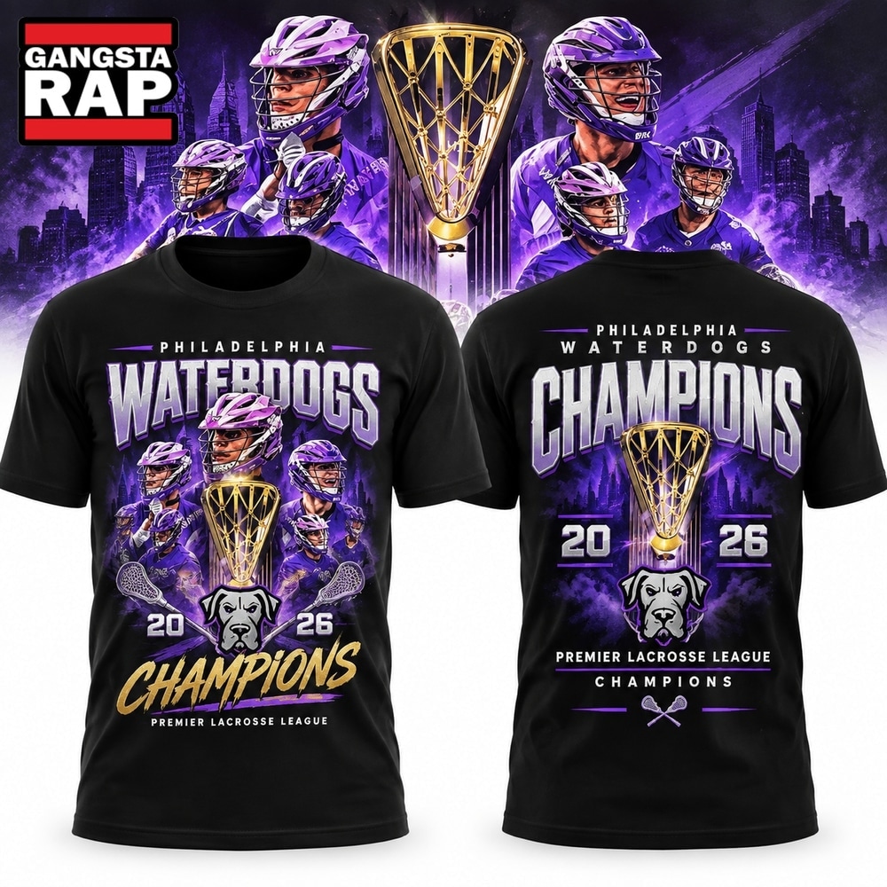 Philadelphia Waterdogs Premier Lacrosse League 2026 Champions Black T Shirt, Trending Design Shirt Philadelphia Waterdogs Premier Lacrosse League 2026 Champions Black T Shirt