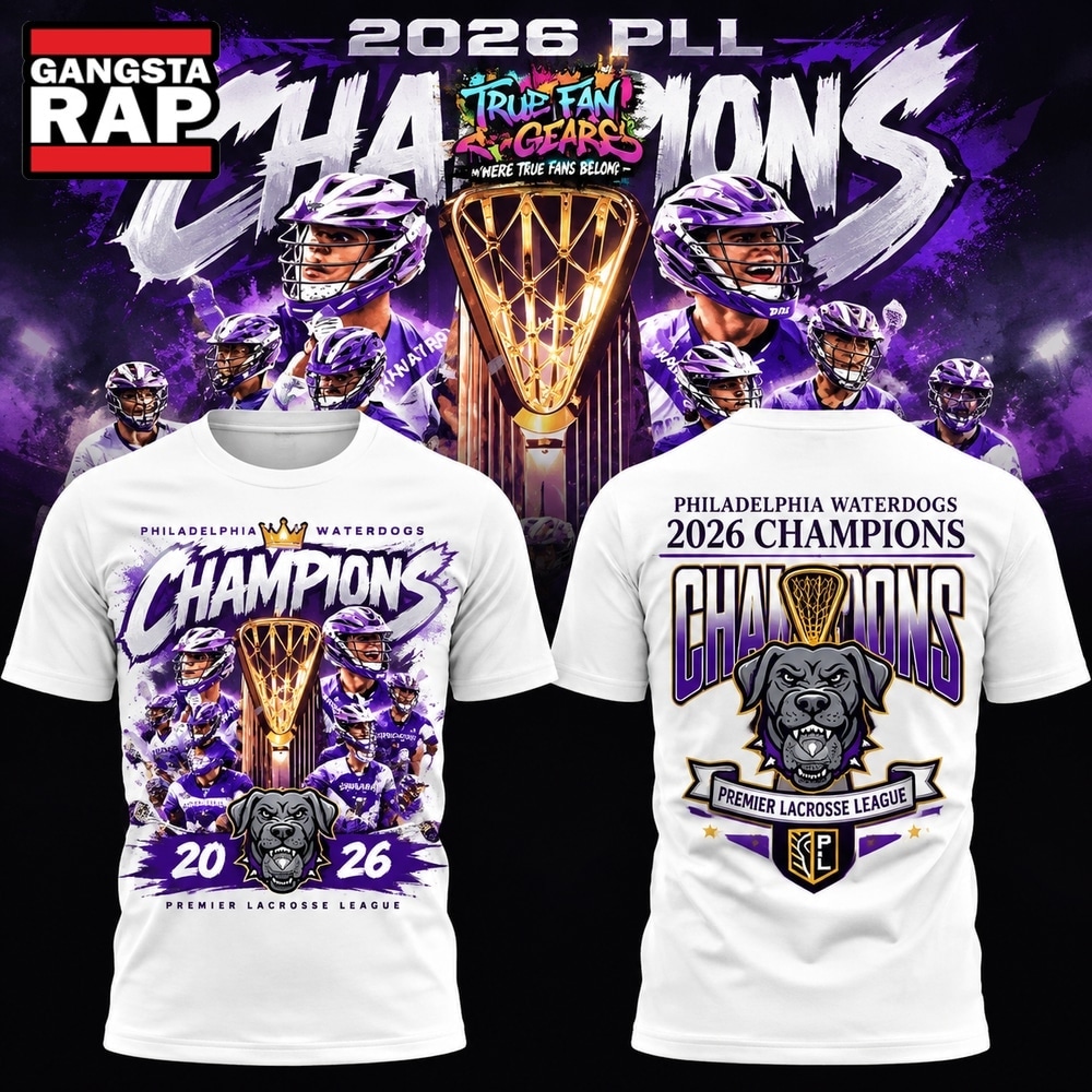 Philadelphia Waterdogs Premier Lacrosse League 2026 Champions White T Shirt, Trending Design Shirt Philadelphia Waterdogs Premier Lacrosse League 2026 Champions White T Shirt