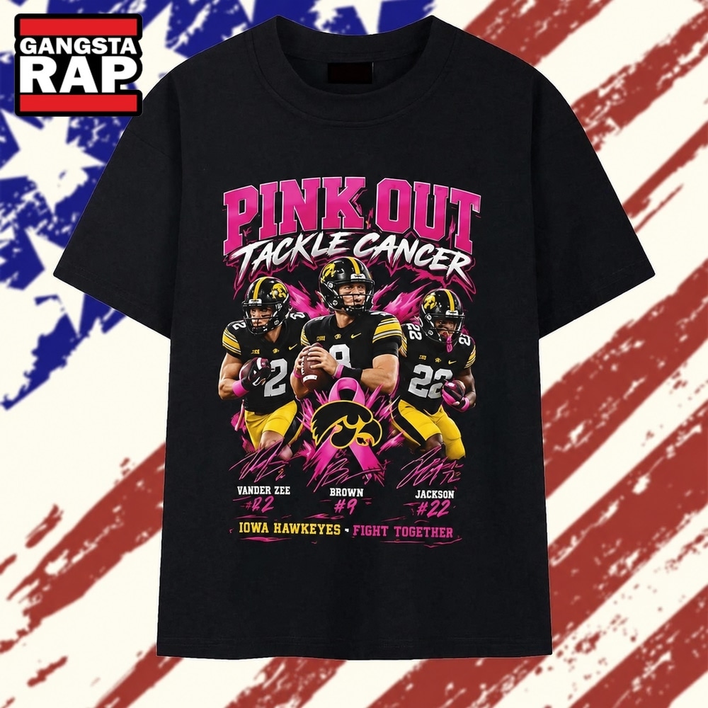 Pink Out Tackle Cancer Iowa Hawkeyes Fight Together T Shirt, Trending 2D Shirt Pink Out Tackle Cancer Iowa Hawkeyes Fight Together T Shirt, Trending 2D Shirt