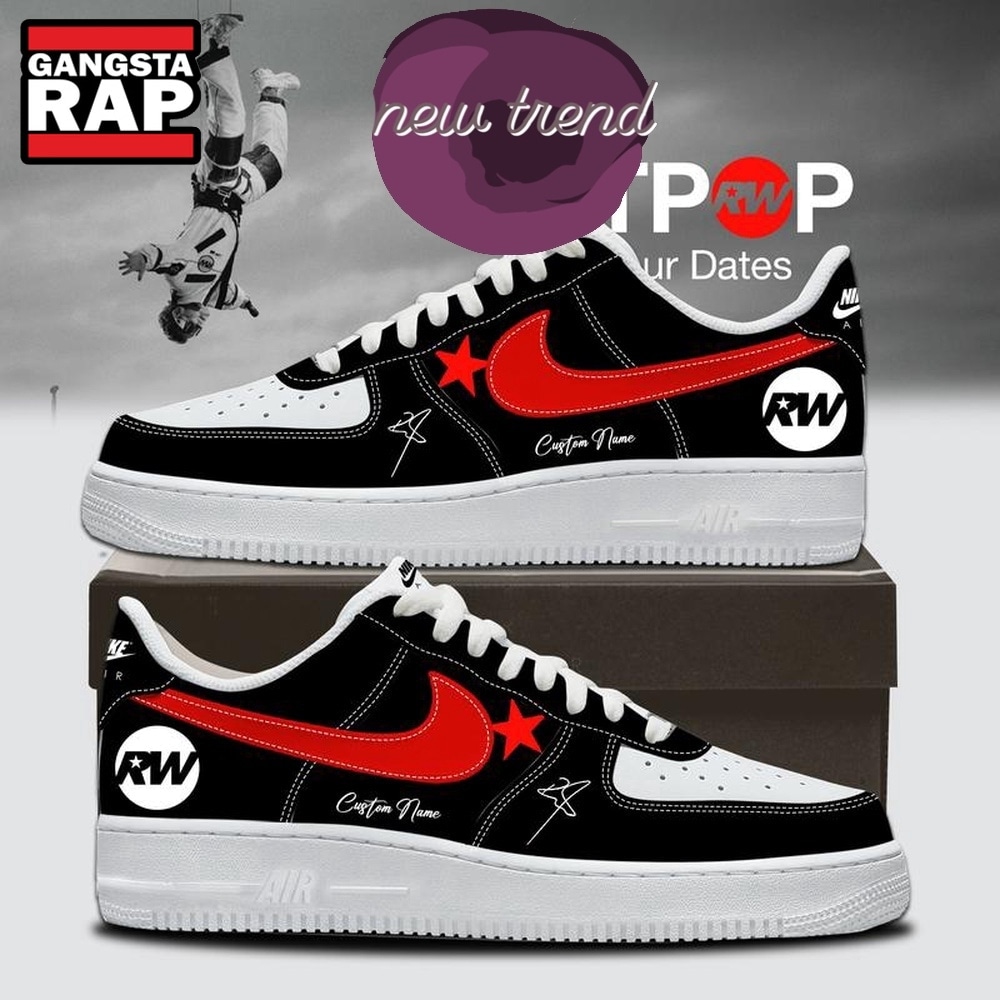 Robbie Williams BRITPOP World Tour 2026 Black Air Force 1 Shoes Sneakers Robbie Williams BRITPOP World Tour 2026 Black Air Force 1 Shoes Sneakers