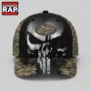 San Francisco 49ers NFL Halloween Military Skull Camo Classic Cap, NFL Football Cap San Francisco 49ers Nfl Halloween Military Skull Camo Classic Cap
