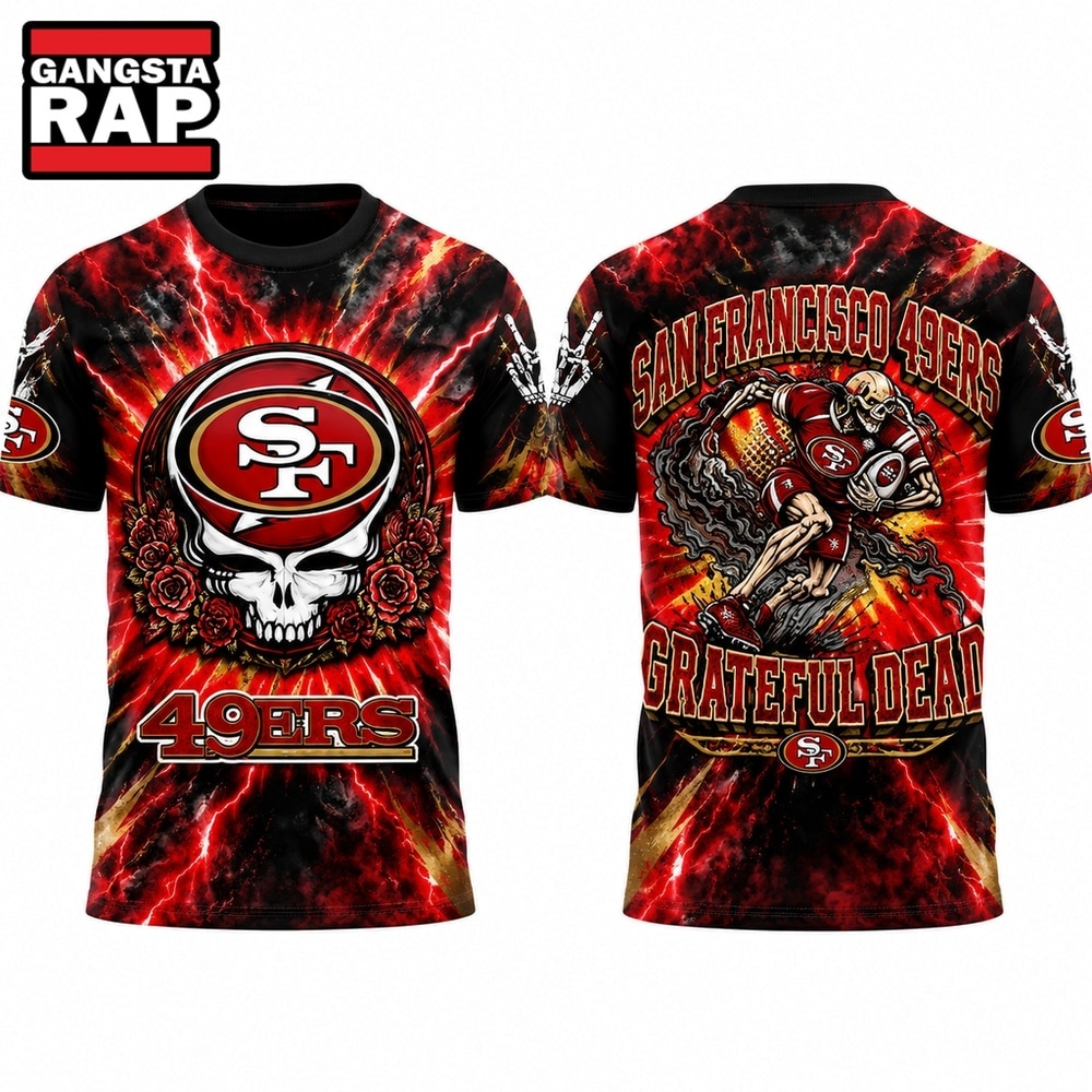San Francisco 49ers x Grateful Dead Skeletons 2026 Limited Edition 3D Shirt, Trending Design Shirt San Francisco 49ers x Grateful Dead Skeletons 2026 Limited Edition 3D Shirt, Trending Design Shirt