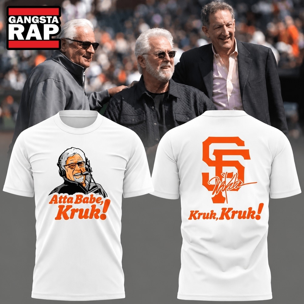 San Francisco Giants x Mike Krukow AttaBabeKruk White 3D Shirt, Trending Design Shirt San Francisco Giants X Mike Krukow Attababekruk White 3D Shirt