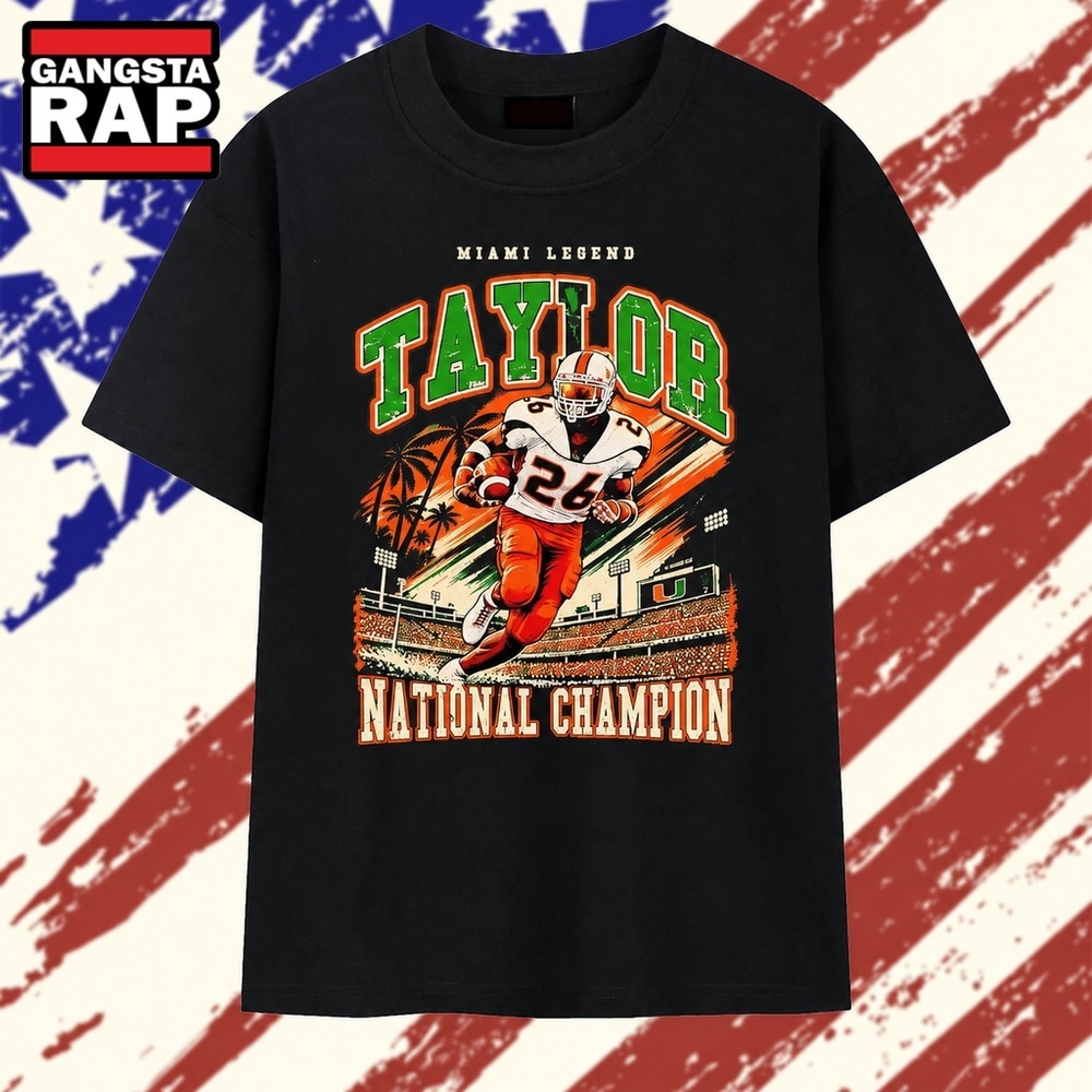 Sean Taylor Miami Hurricanes number 26 legend national champion T Shirt, Trending 2D Shirt Sean Taylor Miami Hurricanes number 26 legend national champion T Shirt, Trending 2D Shirt