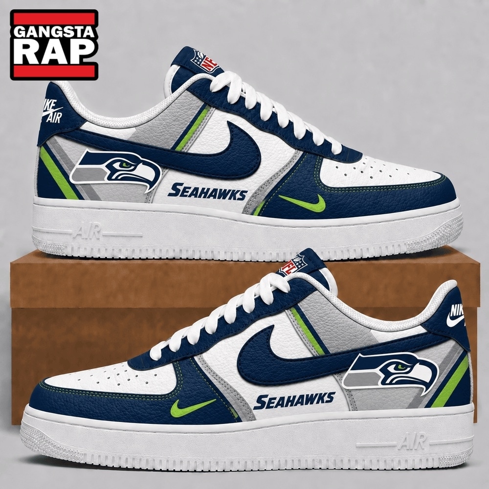 Seattle Seahawks 2026 NFL Team Air Force 1 Shoes Sneakers Seattle Seahawks 2026 NFL Team Air Force 1 Shoes Sneakers