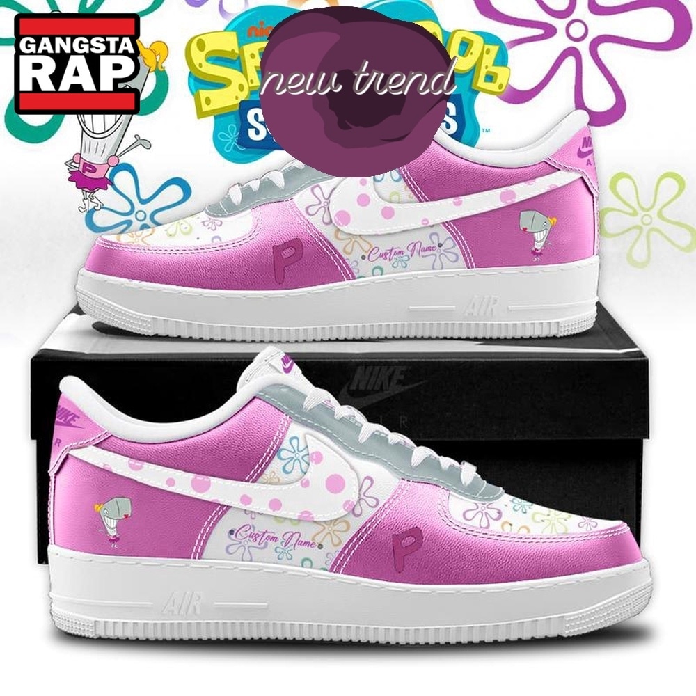 SpongeBob SquarePants 2026 Pink Air Force 1 Shoes Sneaker SpongeBob SquarePants 2026 Pink Air Force 1 Shoes Sneaker
