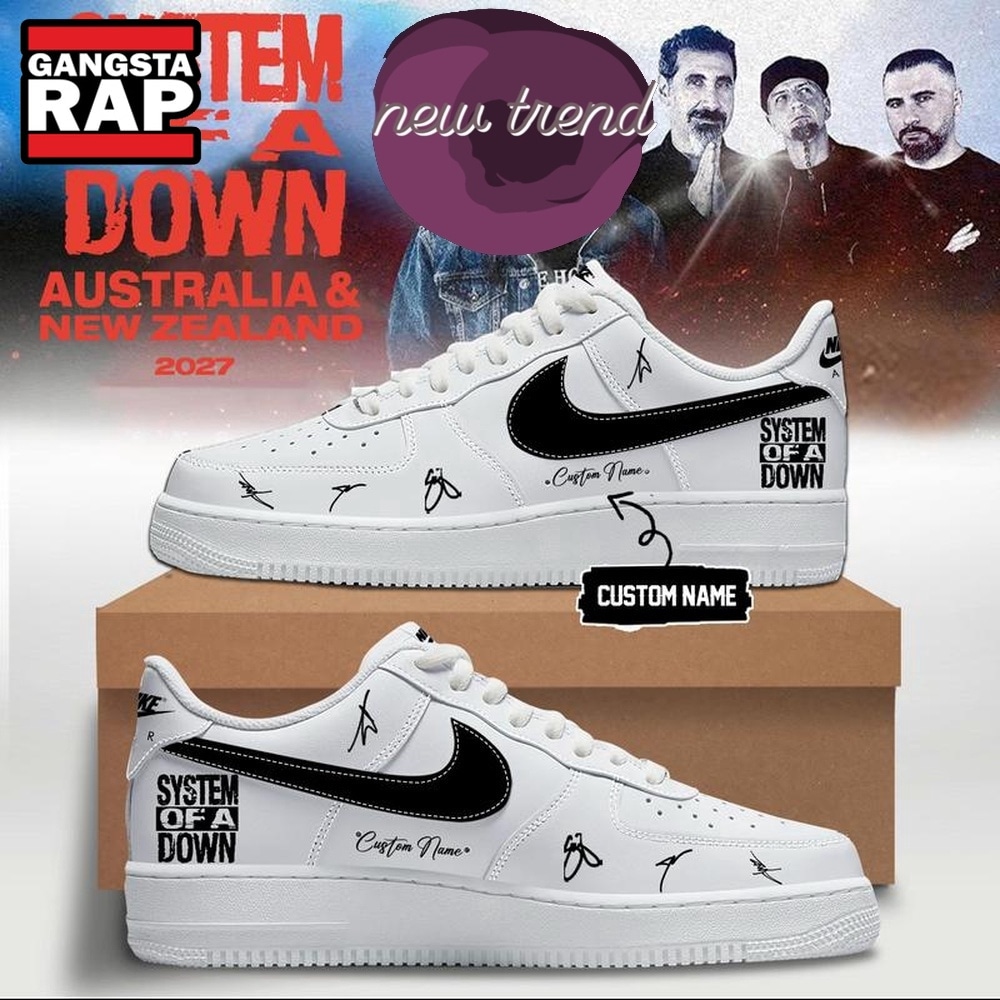 System Of A Down And Faith No More Australia x New Zealand Tour Personalized Air Force 1 Shoes Sneakers