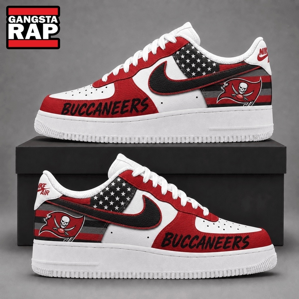Tampa Bay Buccaneers NFL American Flag Football Team Limited Air Force 1 Shoes Sneakers Tampa Bay Buccaneers NFL American Flag Football Team Limited Air Force 1 Shoes Sneakers