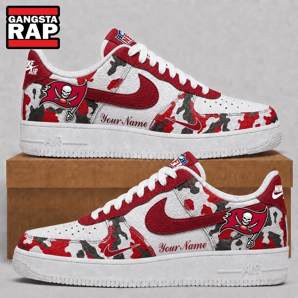 Tampa Bay Buccaneers NFL Team Camo Air Force 1 Shoes Sneakers Tampa Bay Buccaneers NFL Team Camo Air Force 1 Shoes Sneakers