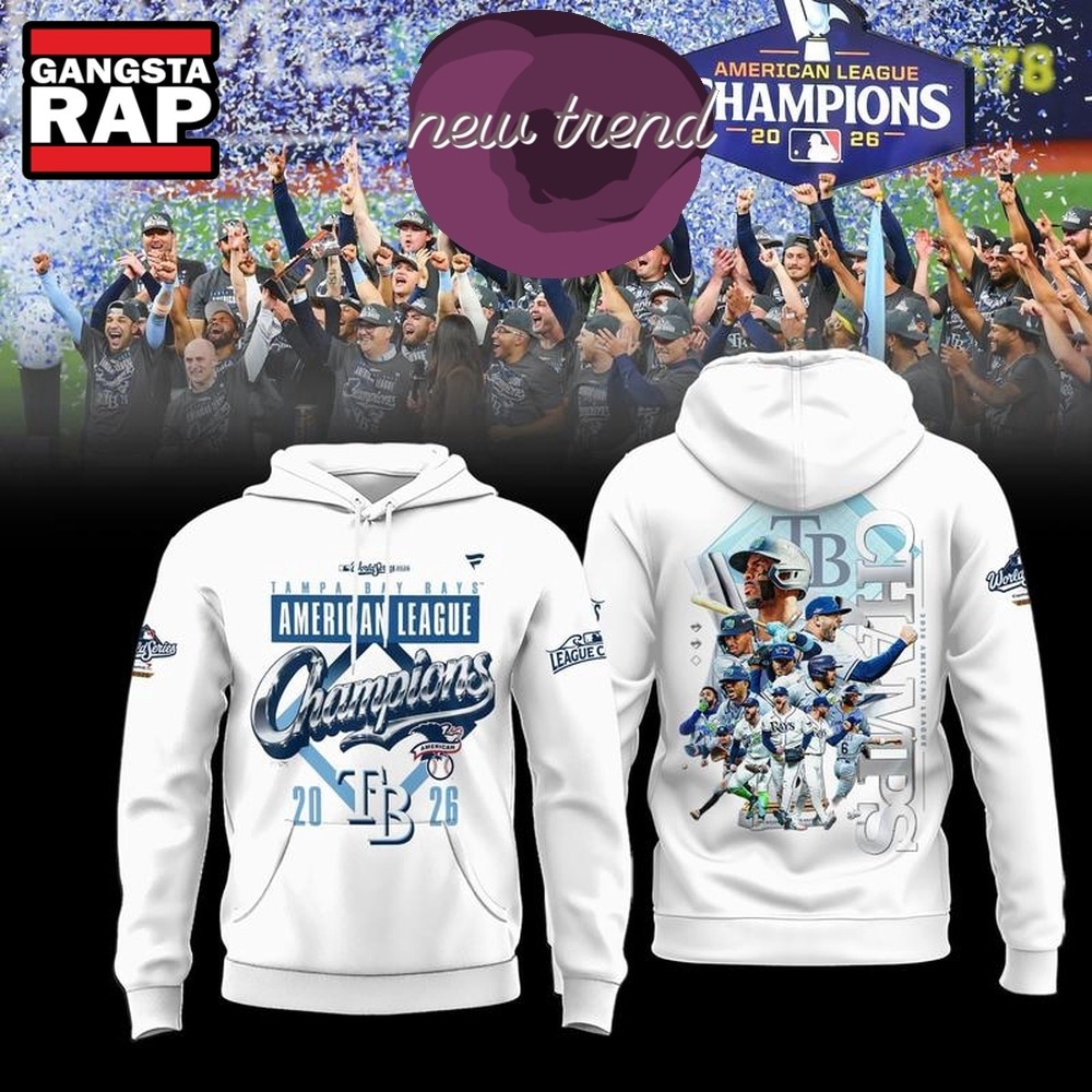 Tampa Bay Rays 2026 American League Champions World Series White Hoodie, Trending Design Shirt Tampa Bay Rays 2026 American League Champions World Series White Hoodie, Trending Design Shirt