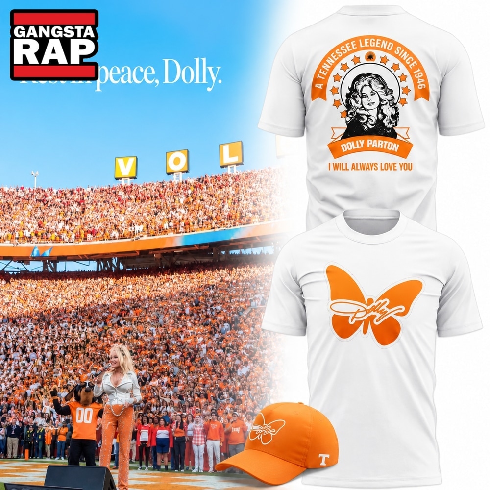 Tennessee Football x Dolly Parton Forever Butterfly White Shirt, Trending Design Shirt Tennessee Football X Dolly Parton Forever Butterfly White Shirt