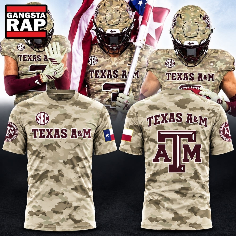 Texas A&M Aggies Football 2026 Honor and Support Strategy T Shirt, Trending Design Shirt Texas A M Aggies Football 2026 Honor And Support Strategy T Shirt