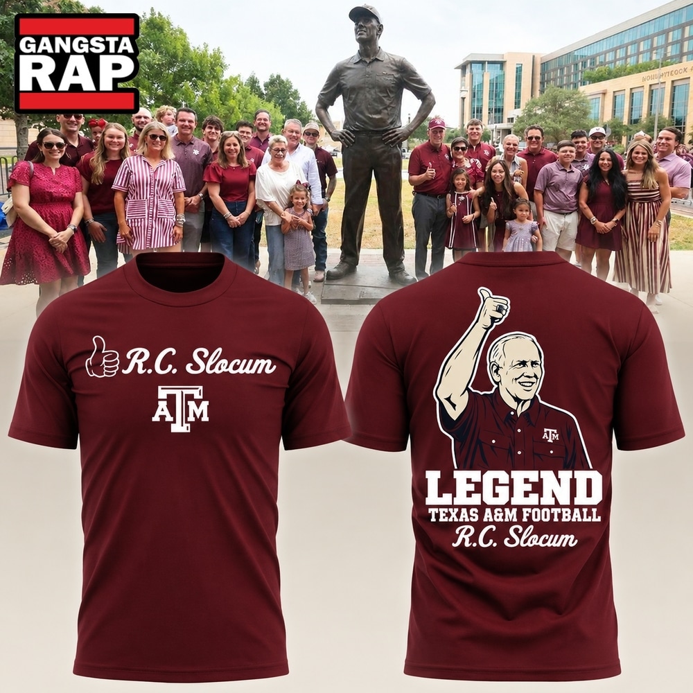 Texas A&M Aggies Honoring Coach R.C. Slocum 2026 Red T Shirt, Trending Design Shirt Texas A M Aggies Honoring Coach R C Slocum 2026 Red T Shirt