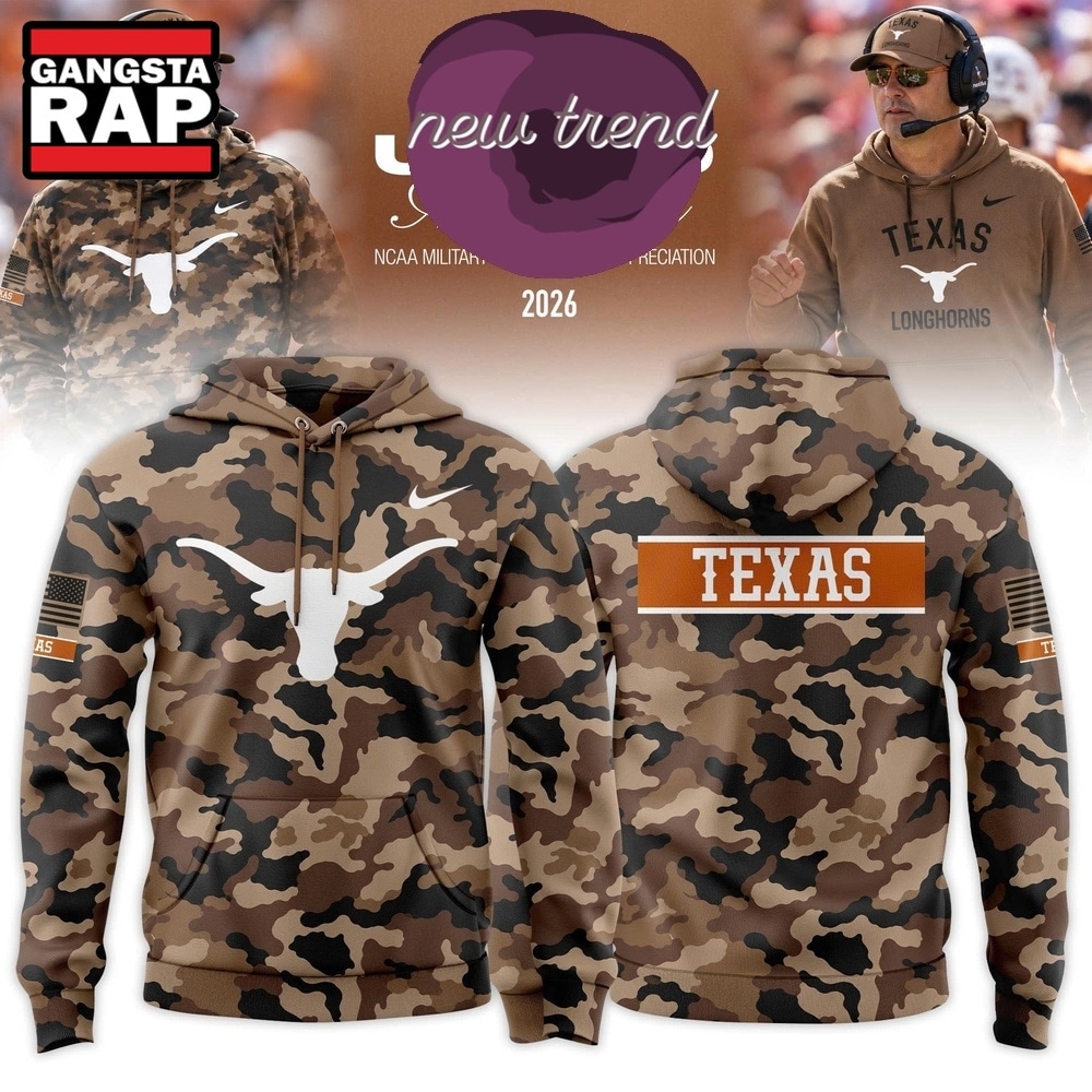 Texas Longhorns 2026 Military Appreciation New Design Hoodie, Trending Design Shirt Texas Longhorns 2026 Military Appreciation New Design Hoodie, Trending Design Shirt