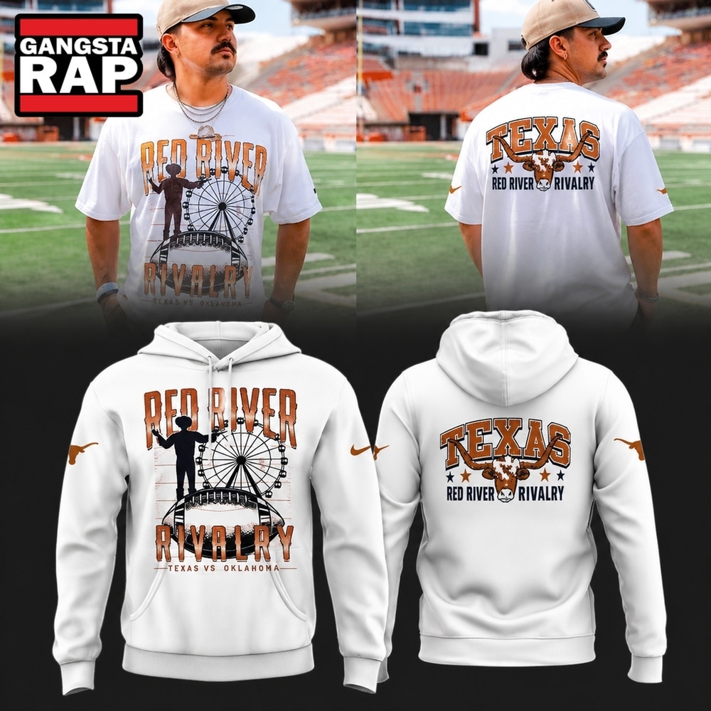Texas Longhorns Red River Rivalry White Hoodie, Trending Design Shirt Texas Longhorns Red River Rivalry White Hoodie, Trending Design Shirt