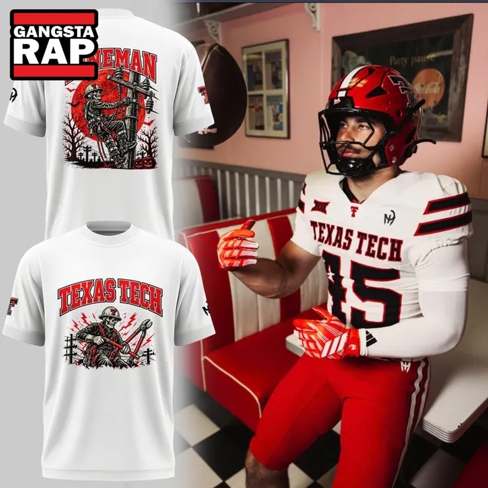 Texas Tech Red Raiders Lineman Halloween 2026 T Shirt, Trending Design Shirt Texas Tech Red Raiders Lineman Halloween 2026 T Shirt