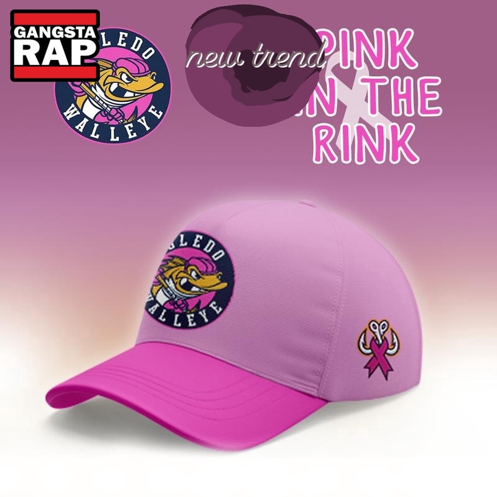 Toledo Walleye 2026 Pink In The Rink Limited Edition Cap, Trending Baseball Cap Toledo Walleye 2026 Pink In The Rink Limited Edition Cap, Trending Baseball Cap
