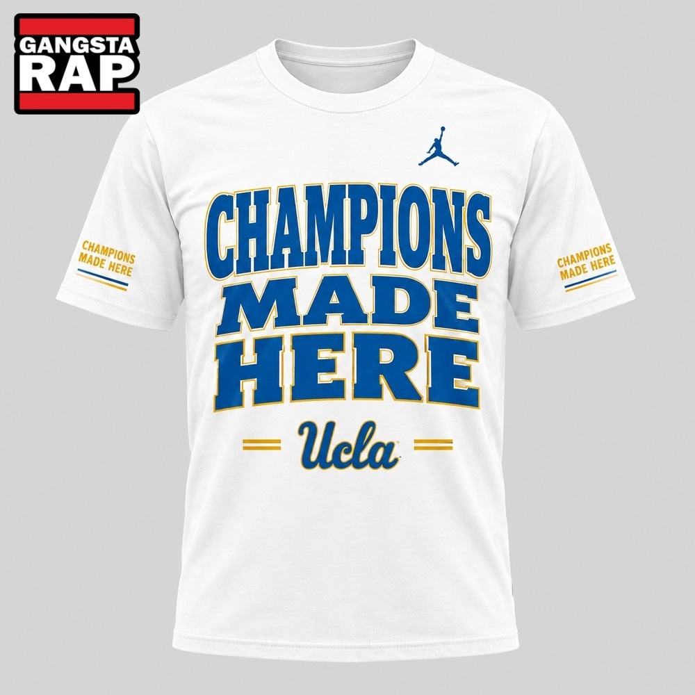 UCLA Bruins Champions Made Here Airplane Mode T Shirt, Trending Design Shirt Ucla Bruins Champions Made Here Airplane Mode T Shirt