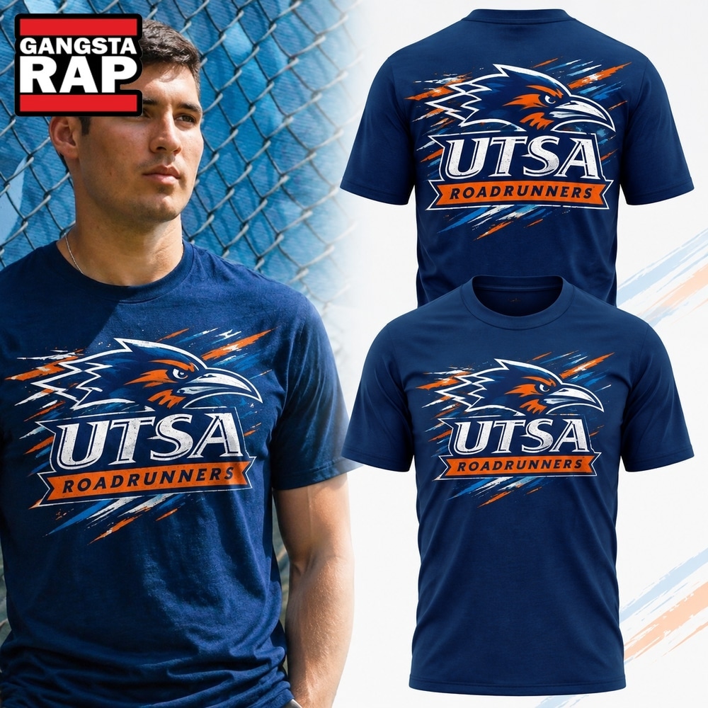 UTSA Roadrunners Los Correcaminos 2026 Navy Graphic T Shirt, Trending Design Shirt Utsa Roadrunners Los Correcaminos 2026 Navy Graphic T Shirt