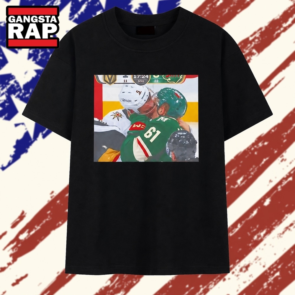 Vegas Golden Knights vs Minnesota Wild hockey rivalry moment T Shirt, Trending 2D Shirt Vegas Golden Knights VS Minnesota Wild Hockey Rivalry Moment T Shirt