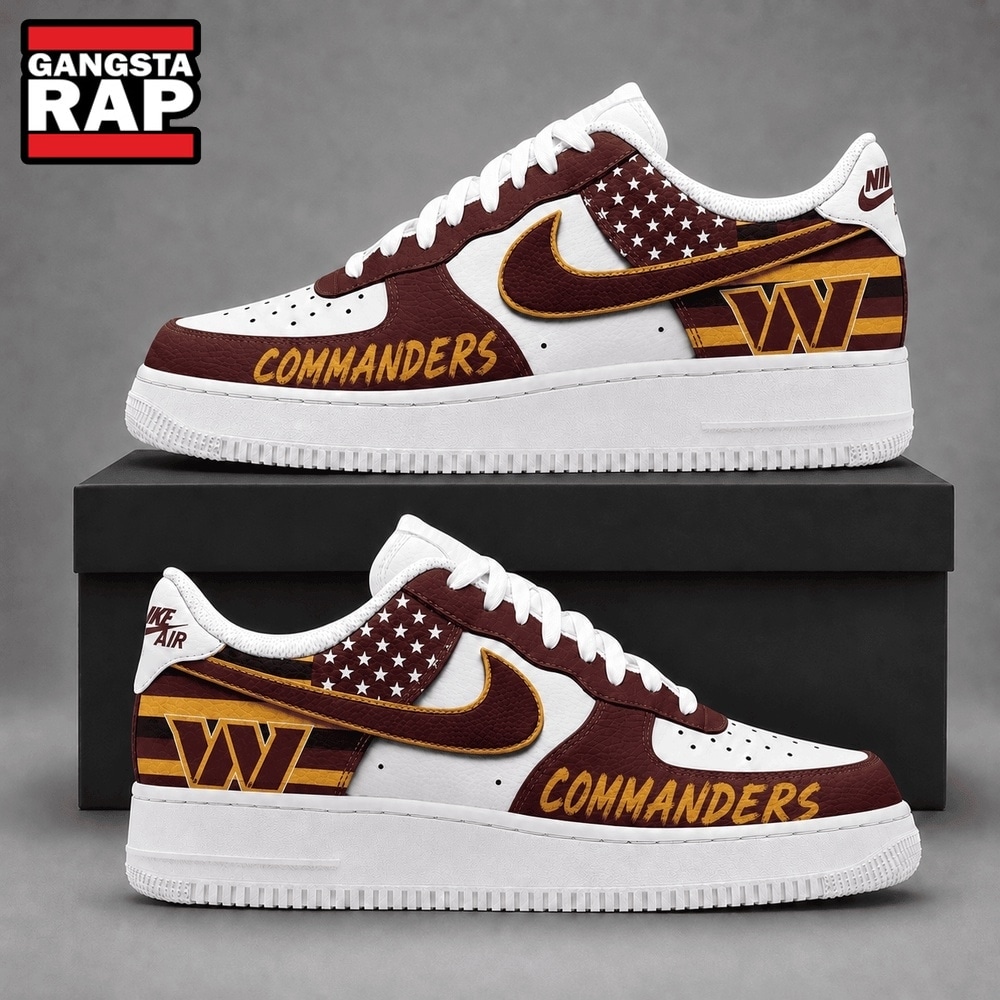 Washington Commanders NFL American Flag Football Team Limited Air Force 1 Shoes Sneakers Washington Commanders NFL American Flag Football Team Limited Air Force 1 Shoes Sneakers