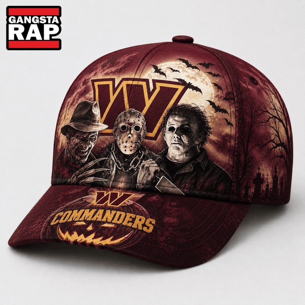 Washington Commanders NFL Horror Night Halloween 2026 Design Classic Cap, NFL Football Cap Washington Commanders NFL Horror Night Halloween 2026 Design Classic Cap, NFL Football Cap
