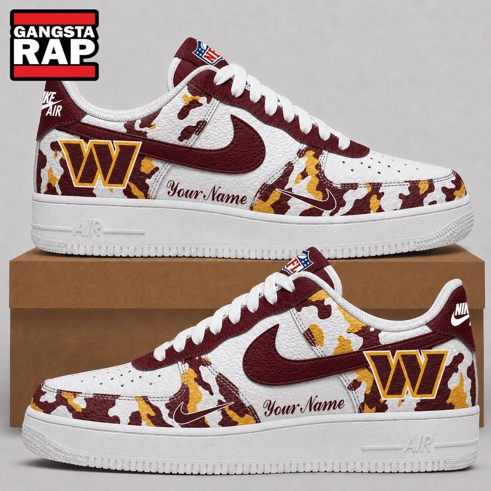Washington Commanders NFL Team Camo Air Force 1 Shoes Sneakers Washington Commanders NFL Team Camo Air Force 1 Shoes Sneakers