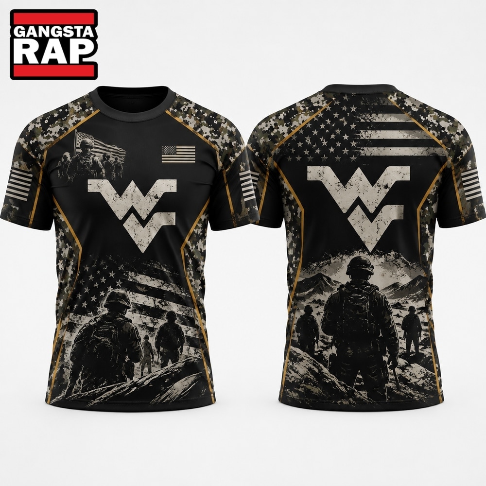 West Virginia Mountaineers x Military Appreciation T Shirt, Trending Design Shirt West Virginia Mountaineers X Military Appreciation T Shirt