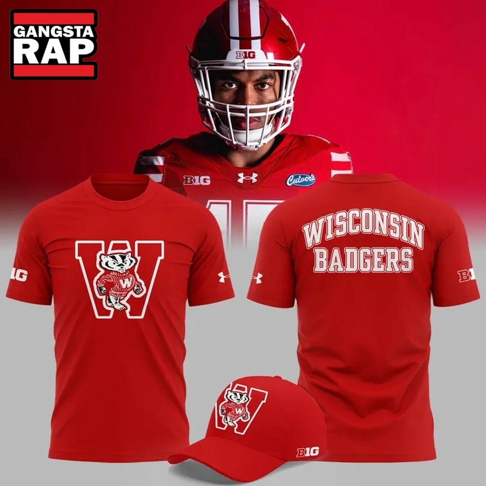 Wisconsin Badgers Football ThrowBack 2026 Limited Edition T Shirt, Trending Design Shirt Wisconsin Badgers Football Throwback 2026 Limited Edition T Shirt